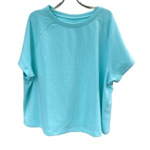 Columbia Aqua Blue Women's Short Sleeve Tee - XXL